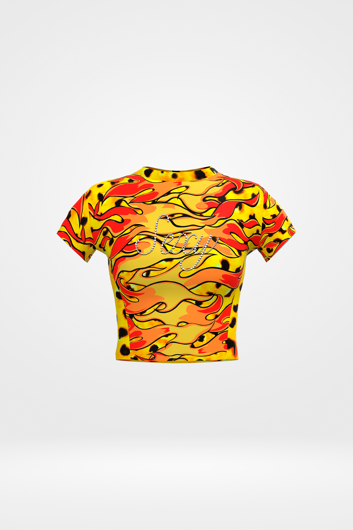 Upclycled Cheetah Baby Tee