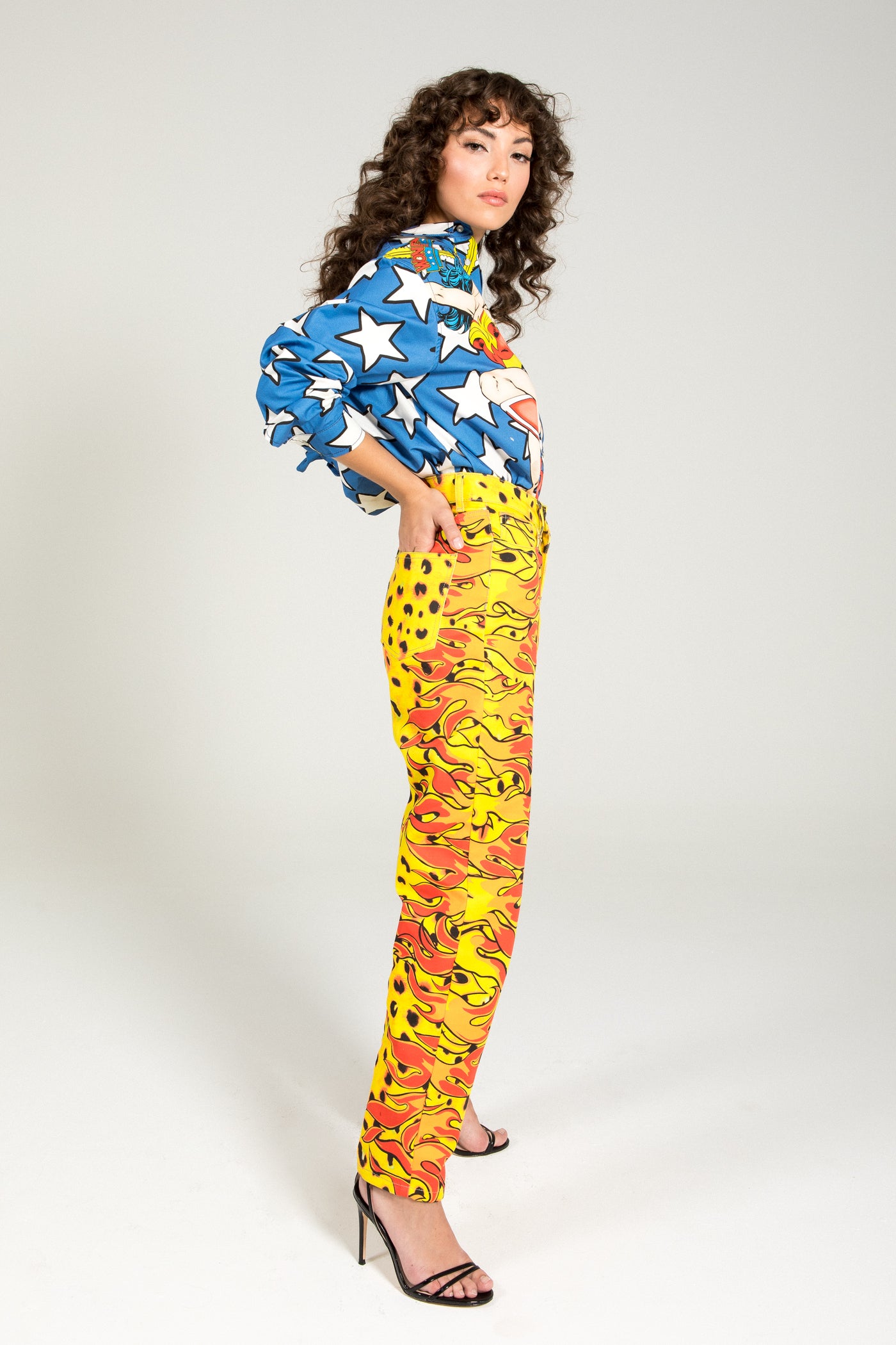 CHEETAH MOM FIT JEANS