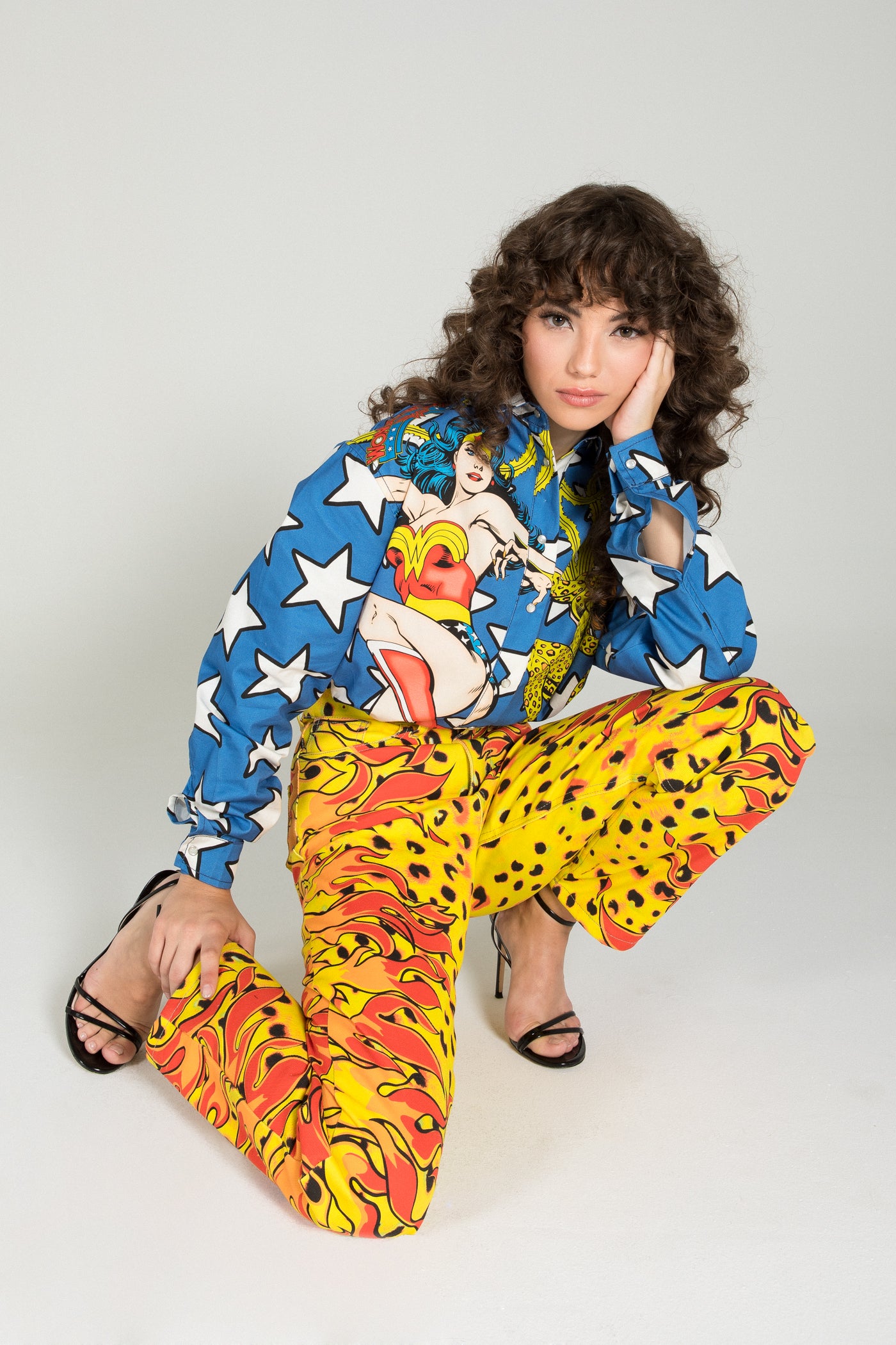 CHEETAH MOM FIT JEANS