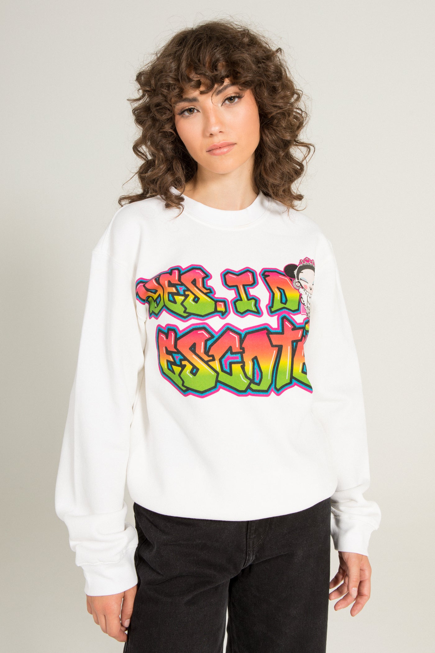 YES I DO WHITE SWEATSHIRT